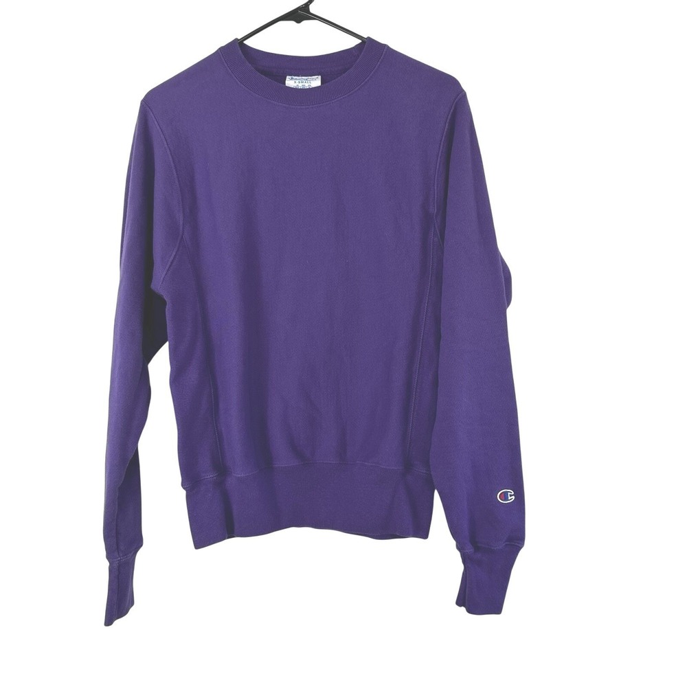 Vintage 90s Champion Reverse Weave Crewneck Sweatshirt‎ Womens XS Purple USA